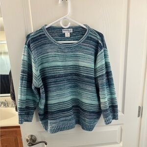Blues and greens sweater size 1X by North Style